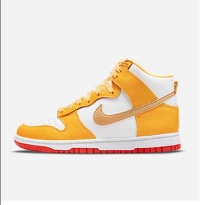 Nike Air Force university gold.